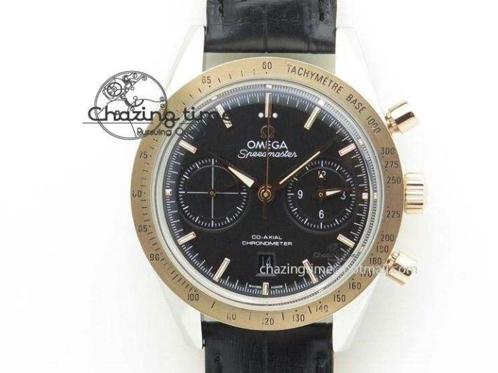 0207 Fashionable De Ville Prestige Real Power Reserve SS TW 1:1 Best Edition White Dial Blue Markers On Leather Strap A 8094